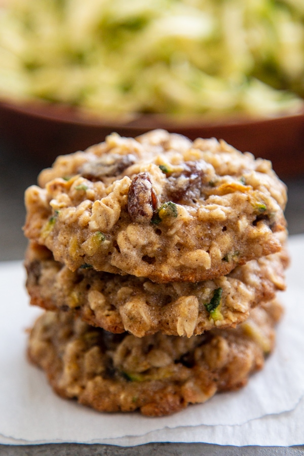 stack of zucchini cookies