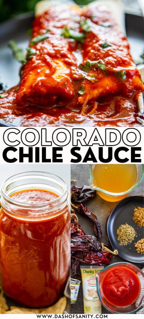 collage image of red sauce