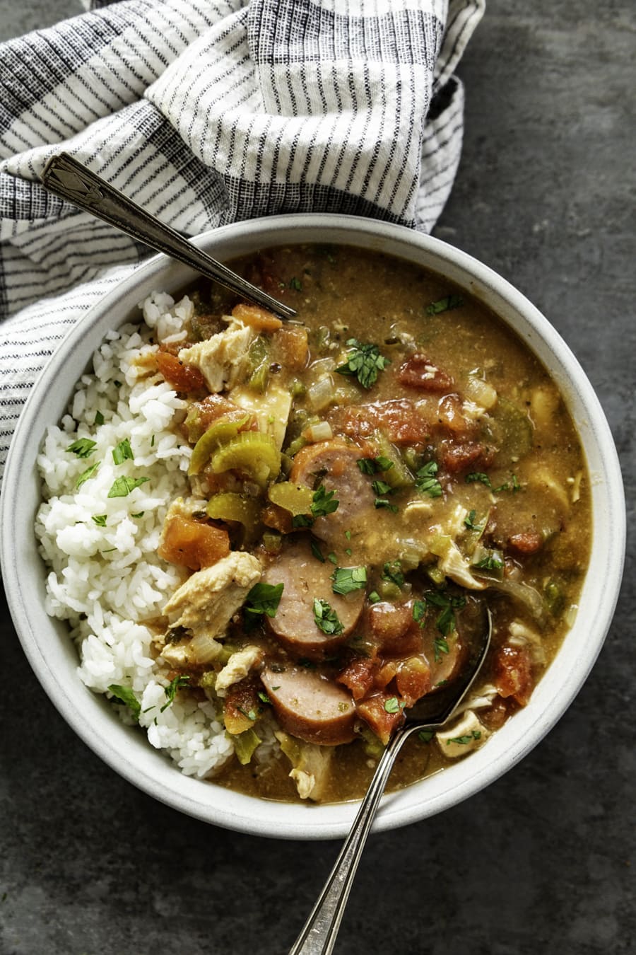 Slow Cooker Chicken and Sausage Gumbo