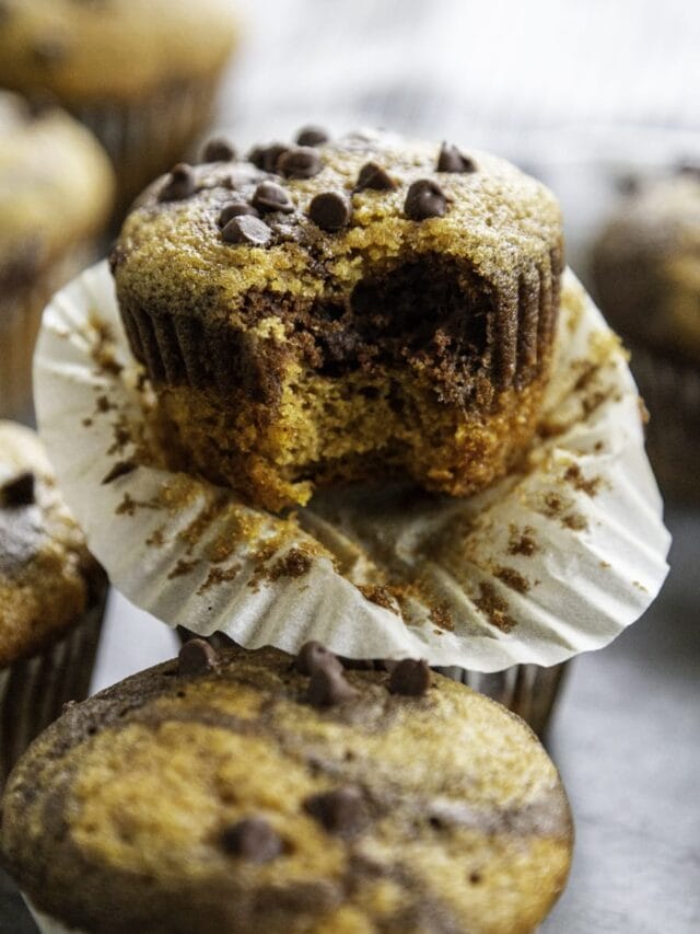 close up shot pumpkin muffins