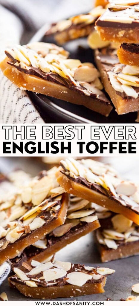 collage image of english toffee with recipe title