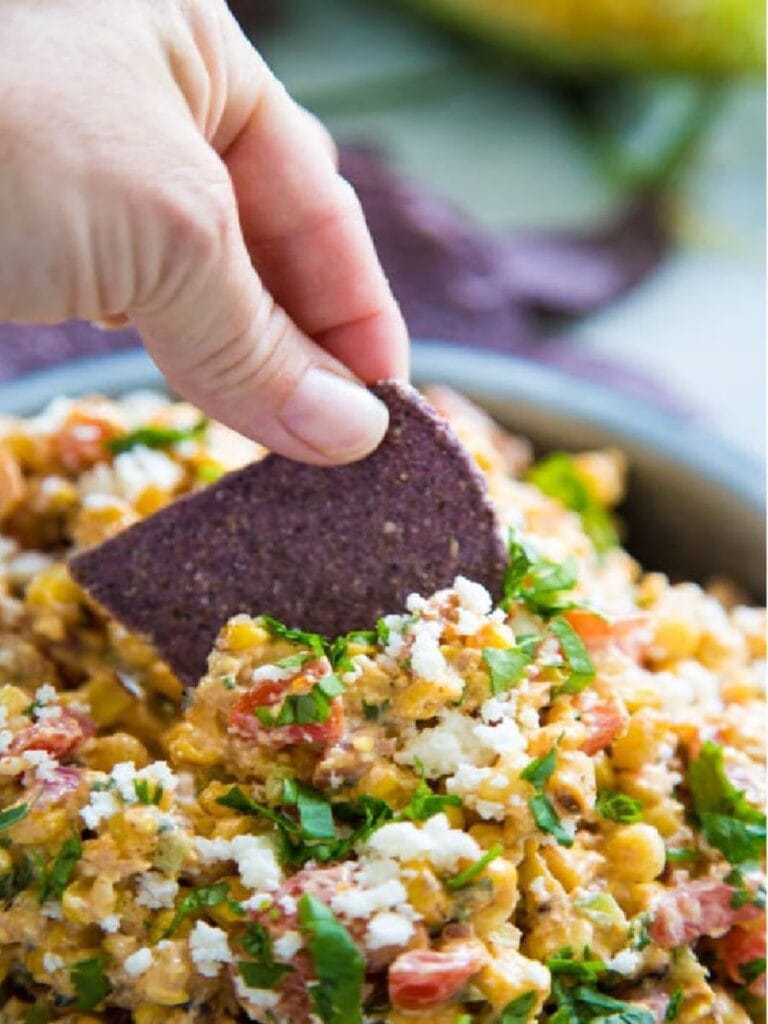 chip in mexican corn dip
