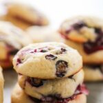 stack of blueberry cookies