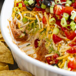 Mexican dip with tortilla chips