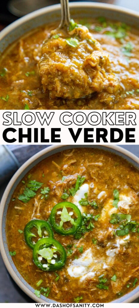 image of chile verde bowl with spoon
