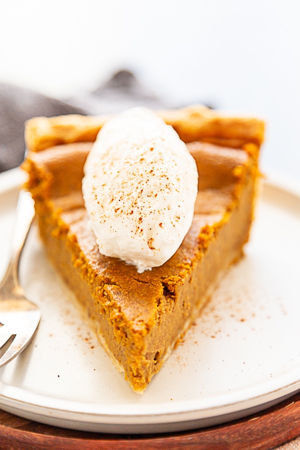 slice of pumpkin pie
