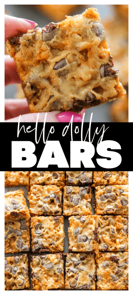 hello dolly bars pinterest collage two images with title in between