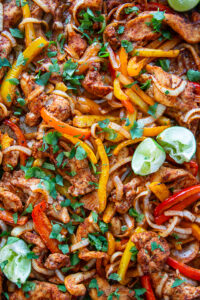 Sheet Pan Chicken Fajitas - Dash of Sanity