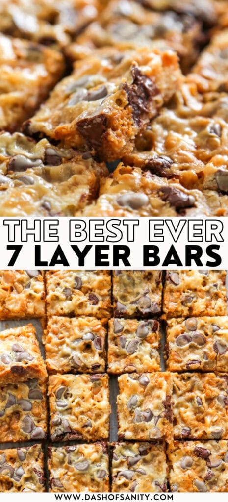 collage image of 7 layer bars for pinterest