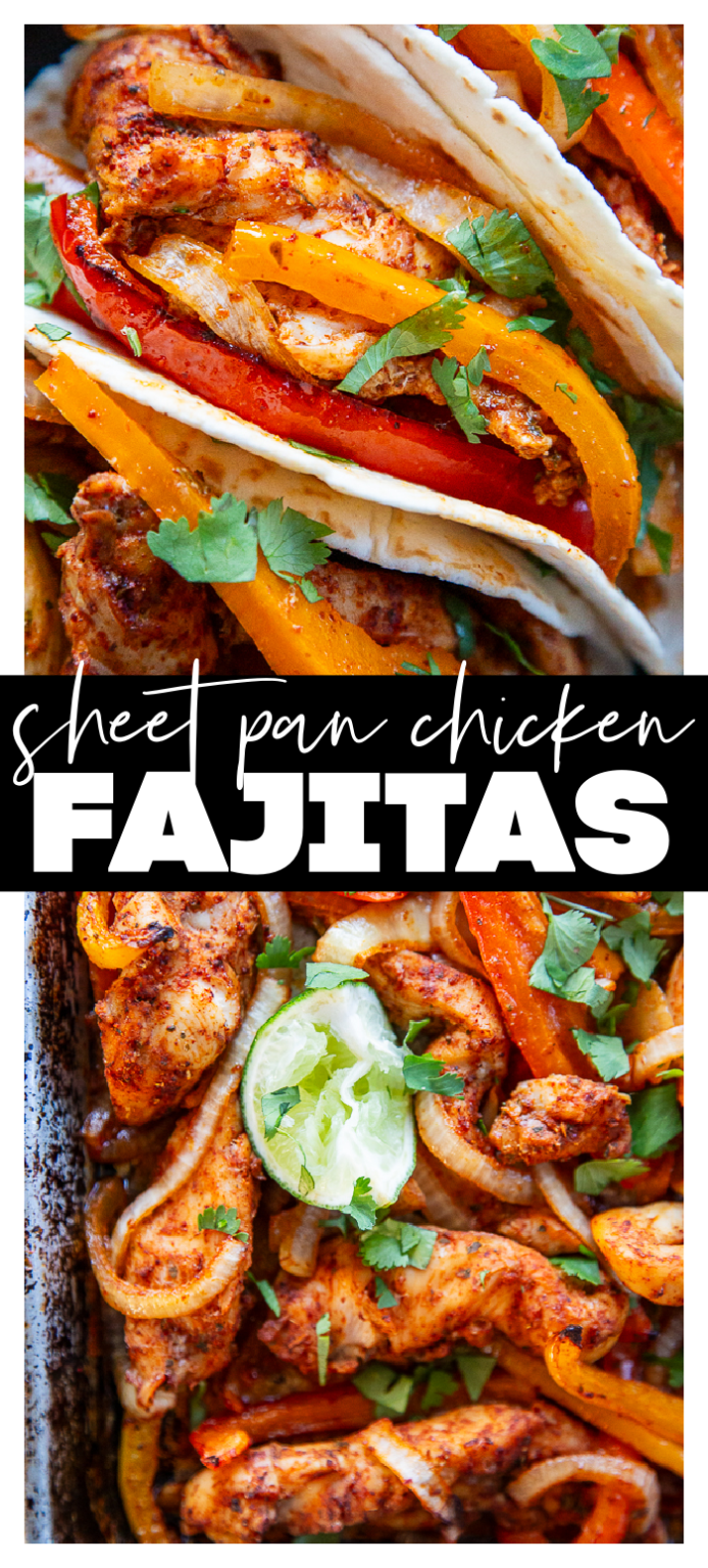 Sheet Pan Chicken Fajitas - Dash of Sanity