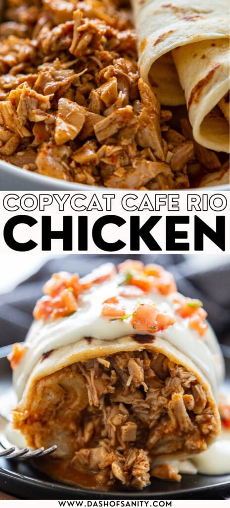 collage image of Mexican chicken recipe