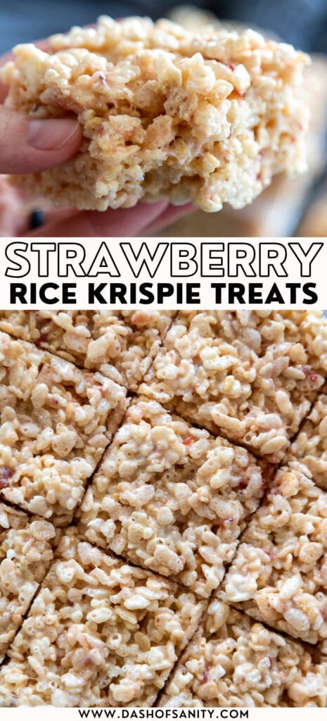 rice krispie treats strawberry collage image