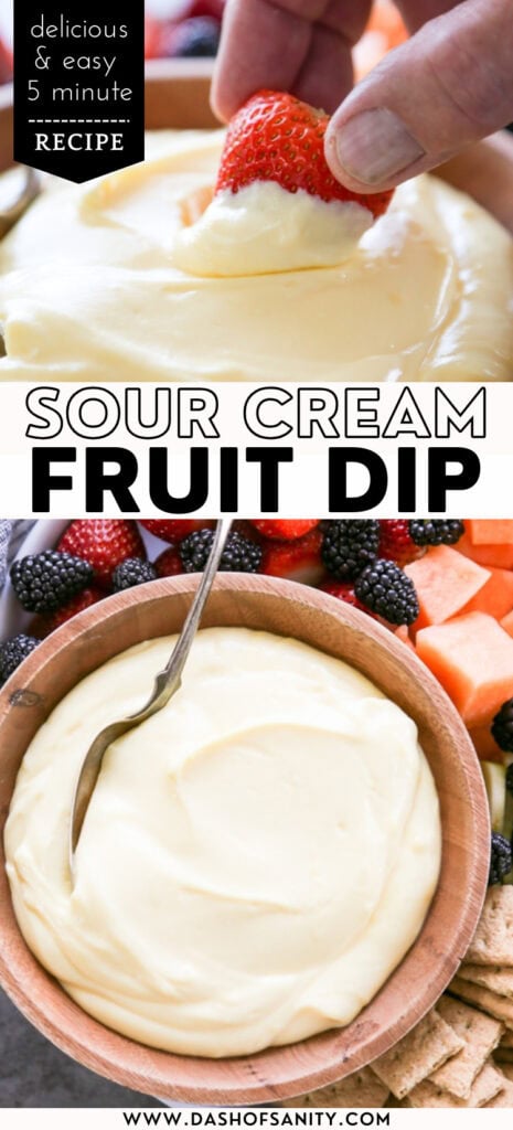 collage image of fruit dip