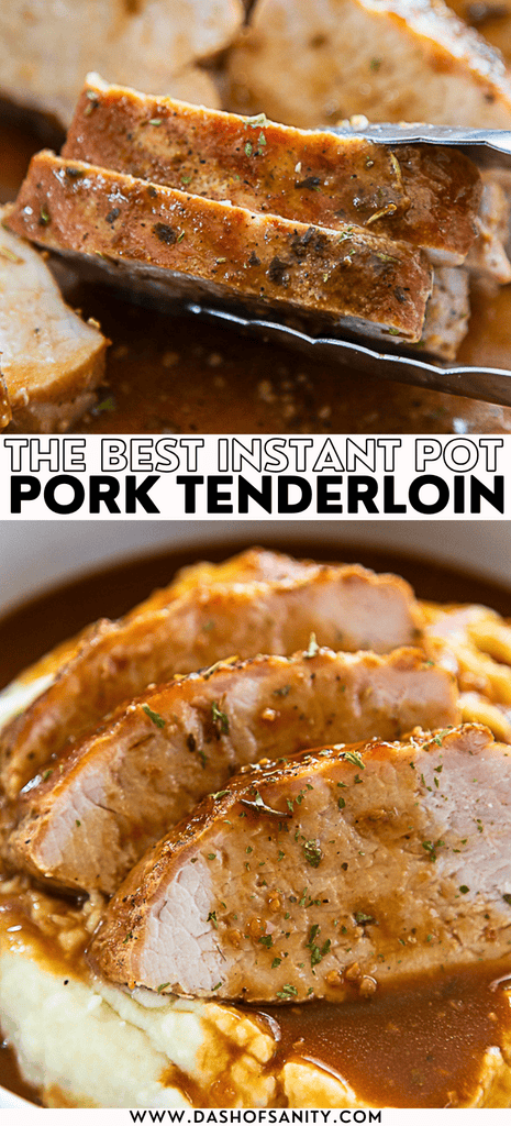 collage image of pork tenderloin with recipe title