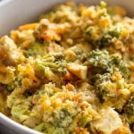 bowl of broccoli casserole