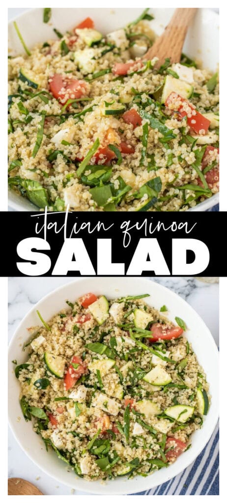 collage image of Italian Quinoa Salad