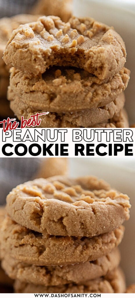 collage image of peanut butter cookies - dash of sanity