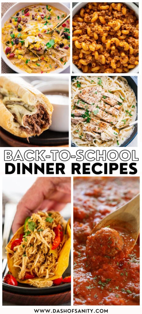 back to school meals