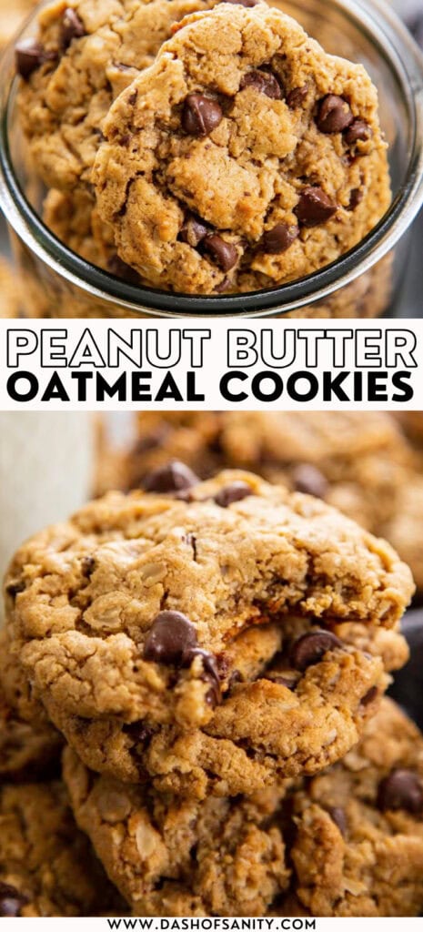oatmeal peanut butter cookies with chocolate chip cookies