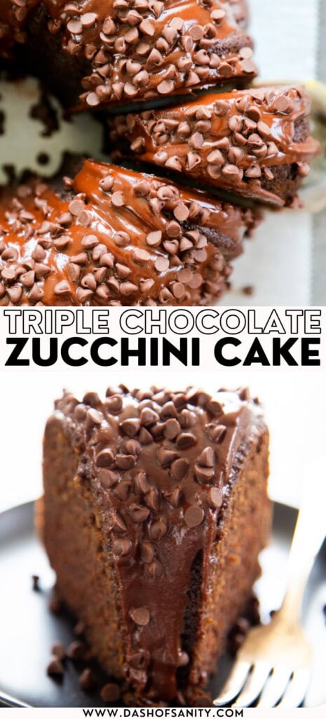 collage image with recipe title chocolate bundt cake