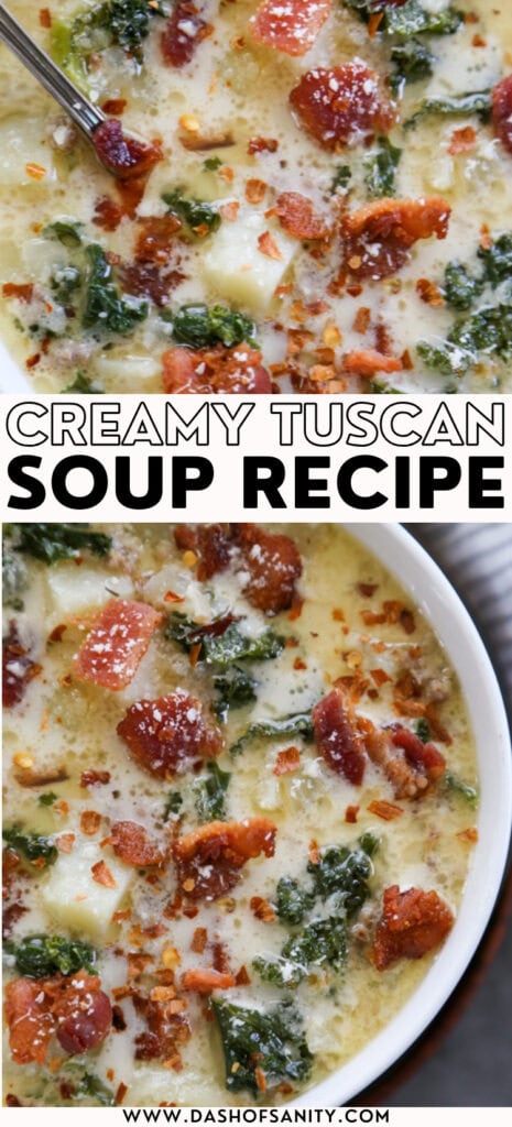 creamy tuscan soup with bacon 