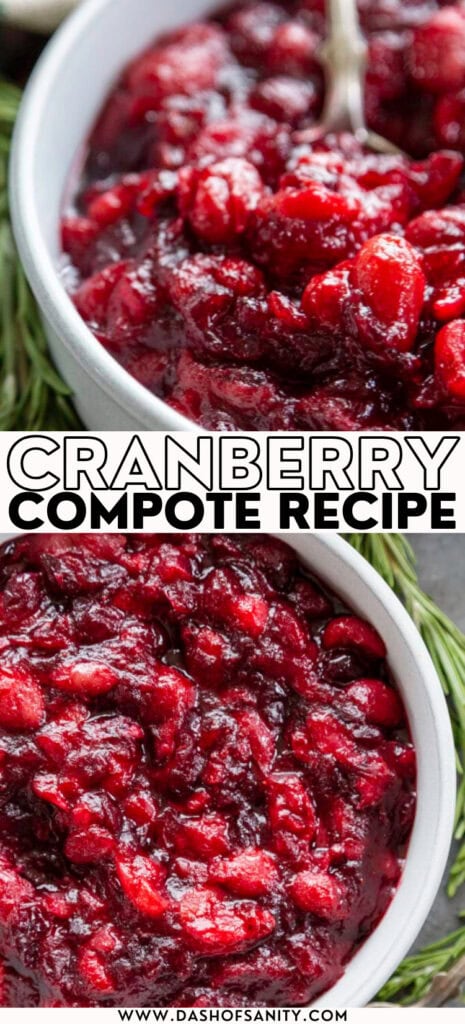 cranberry compote collage recipe
