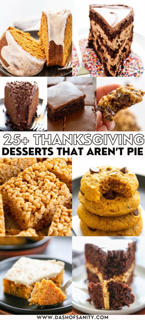 collage image of cakes and cookies