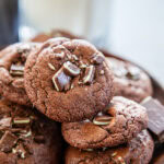 plate of chocolate mint cookies