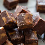 close up shot fudge