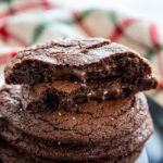 stack of molten lava cookies
