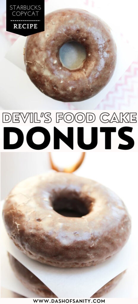 collage image chocolate donuts with recipe title