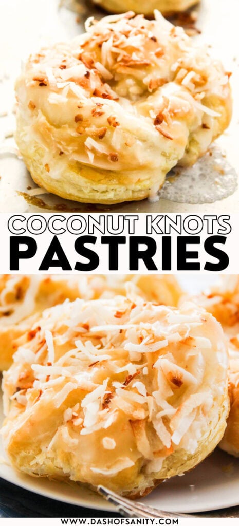 collage image of Pastries with toasted coconut