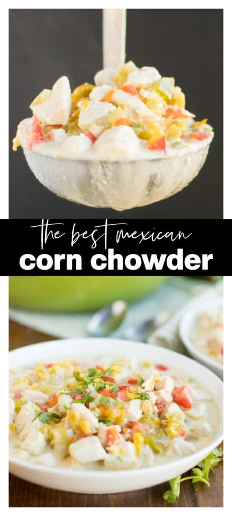 corn chowder recipe collage