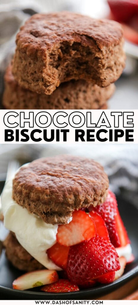 chocolate biscuits collage with recipe title
