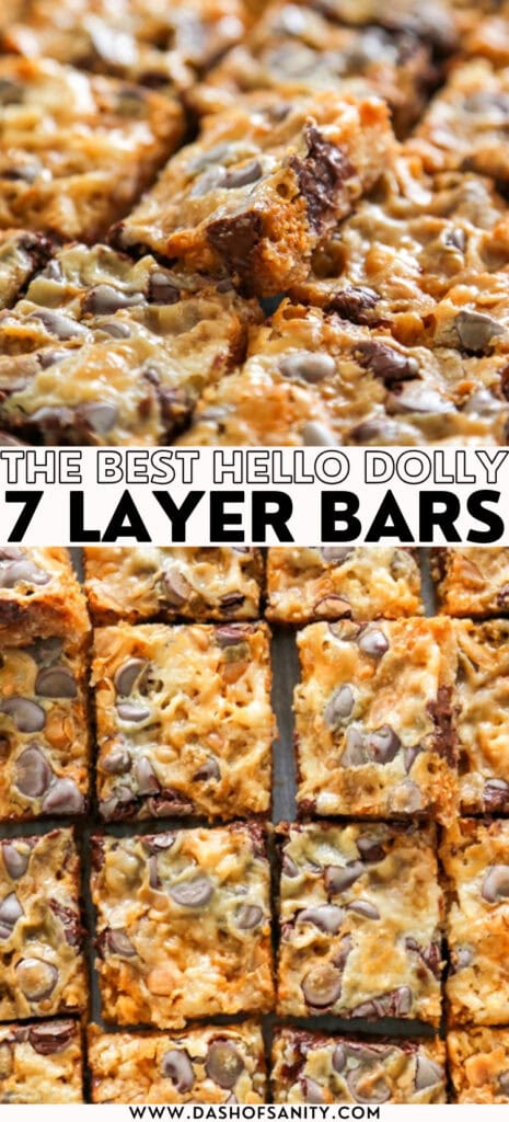 collage image of the best 7 layer bars with recipe title