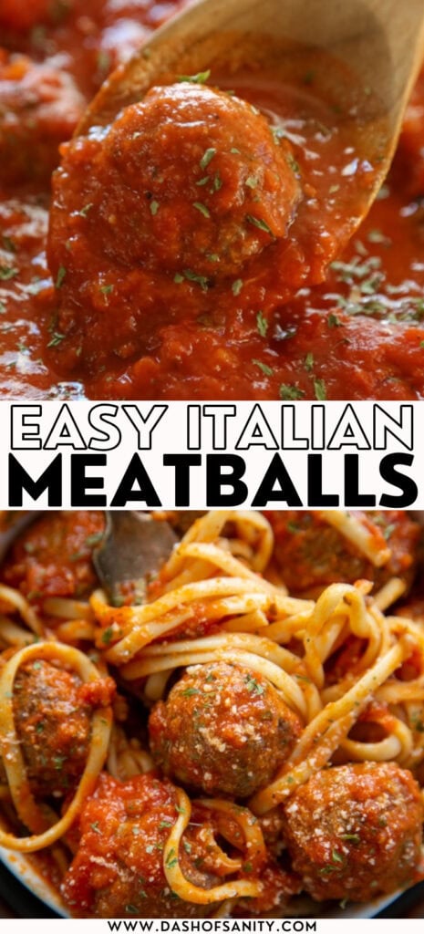 collage image meatballs