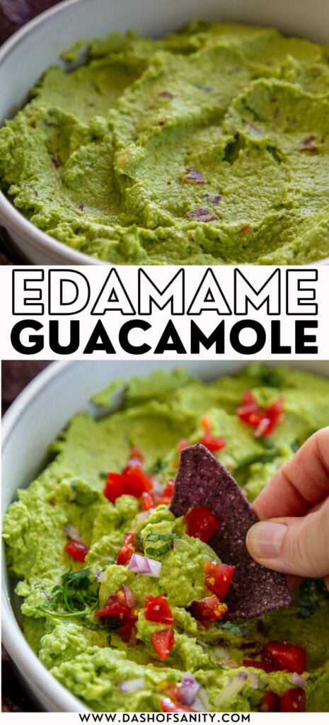 collage image of Edamame Guacamole