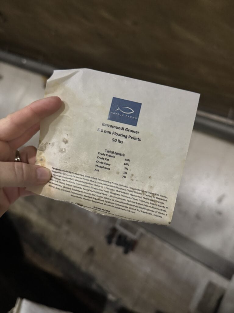 fish food label