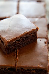 close up shot zucchini brownie