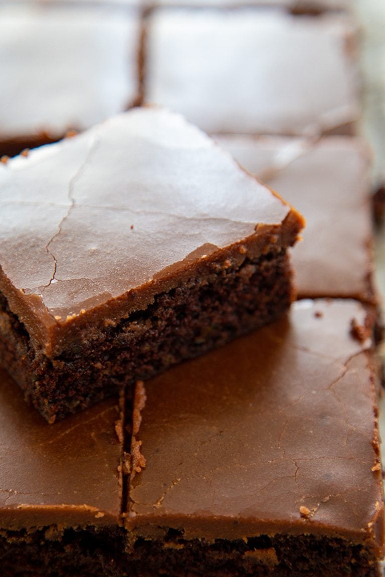 close up shot zucchini brownie