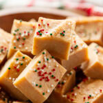 close up shot of peanut butter fudge