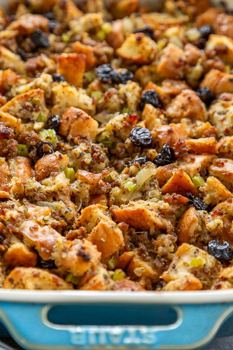 overhead shot of stuffing