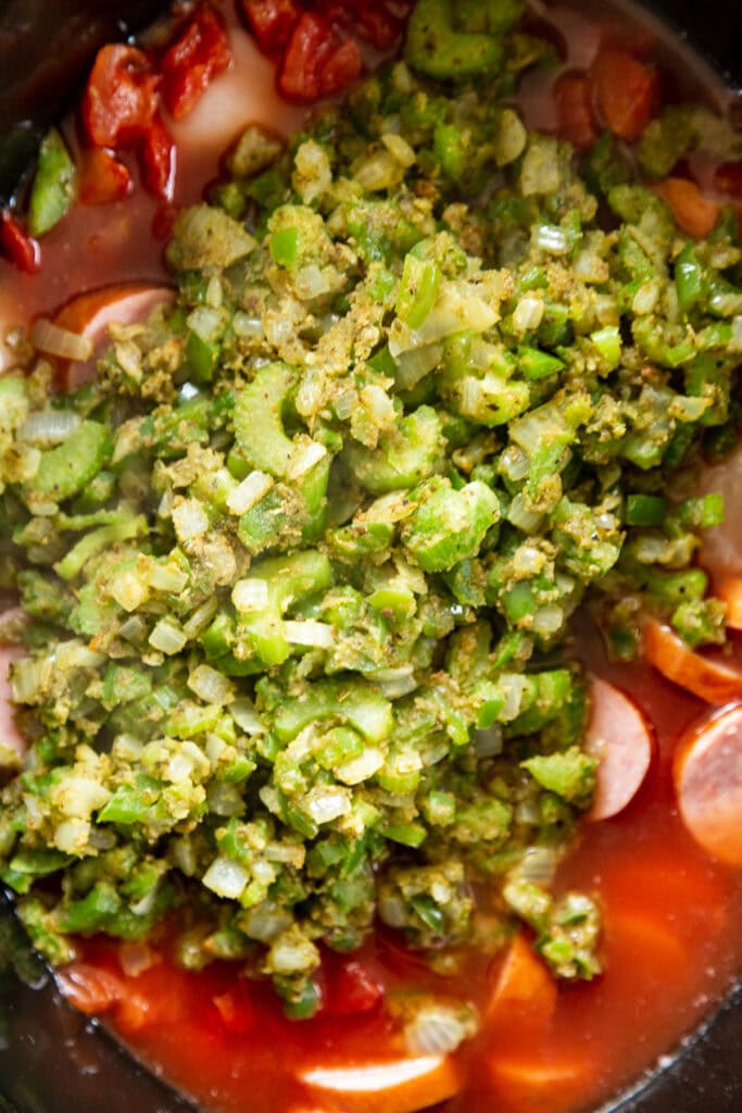 ingredients for gumbo in slow cooker