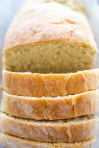 loaf of white bread sliced