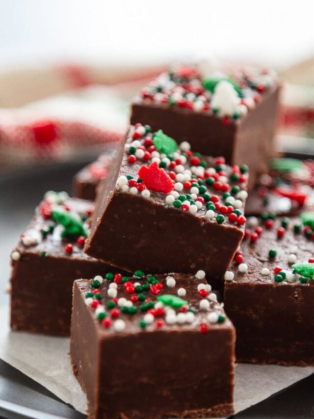 close up shot easy fudge recipe